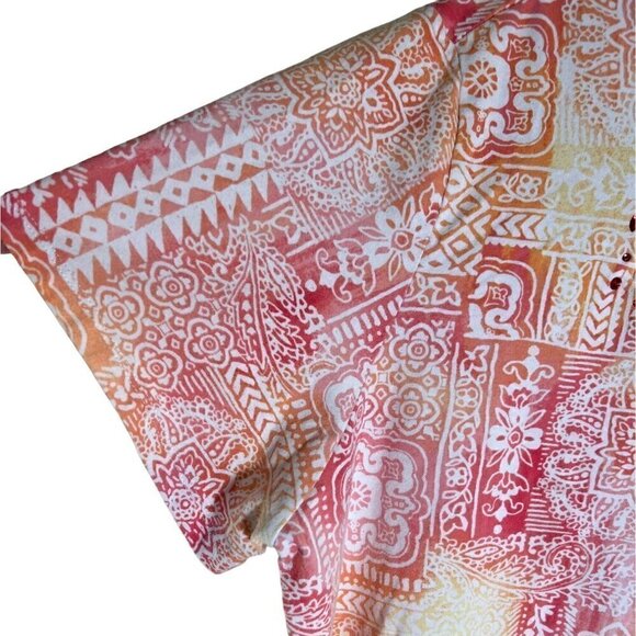 Alfred Dunner Women's Top Beaded Floral Pattern Orange & White Size 1X - Picture 5 of 10